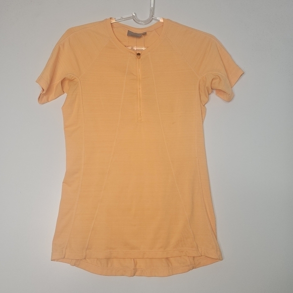 Athleta Womens Pacifica UPF Tee Orange Short Sleeve Size Small - Picture 12 of 13
